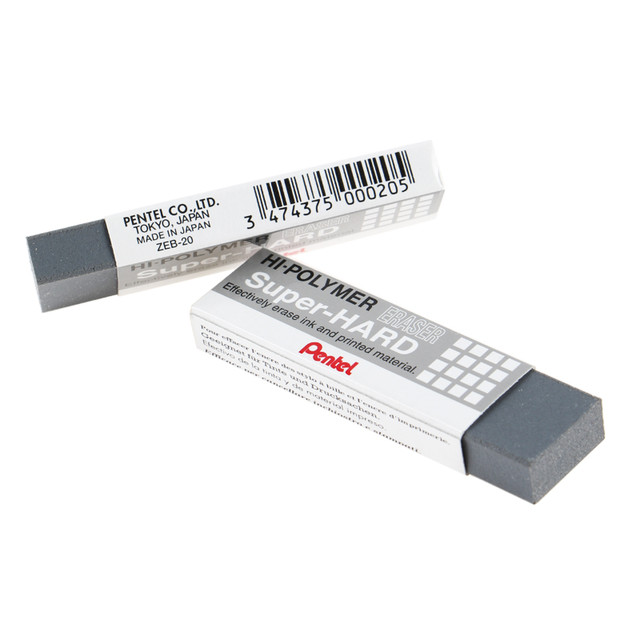 Pentel ZEB20 Super Hard Ink Eraser 2pcs/lot Hi-poliymer